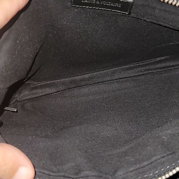 Zadig & Voltaire UMA WING Black Leather WRISTLET NWT - Picture 6 of 7
